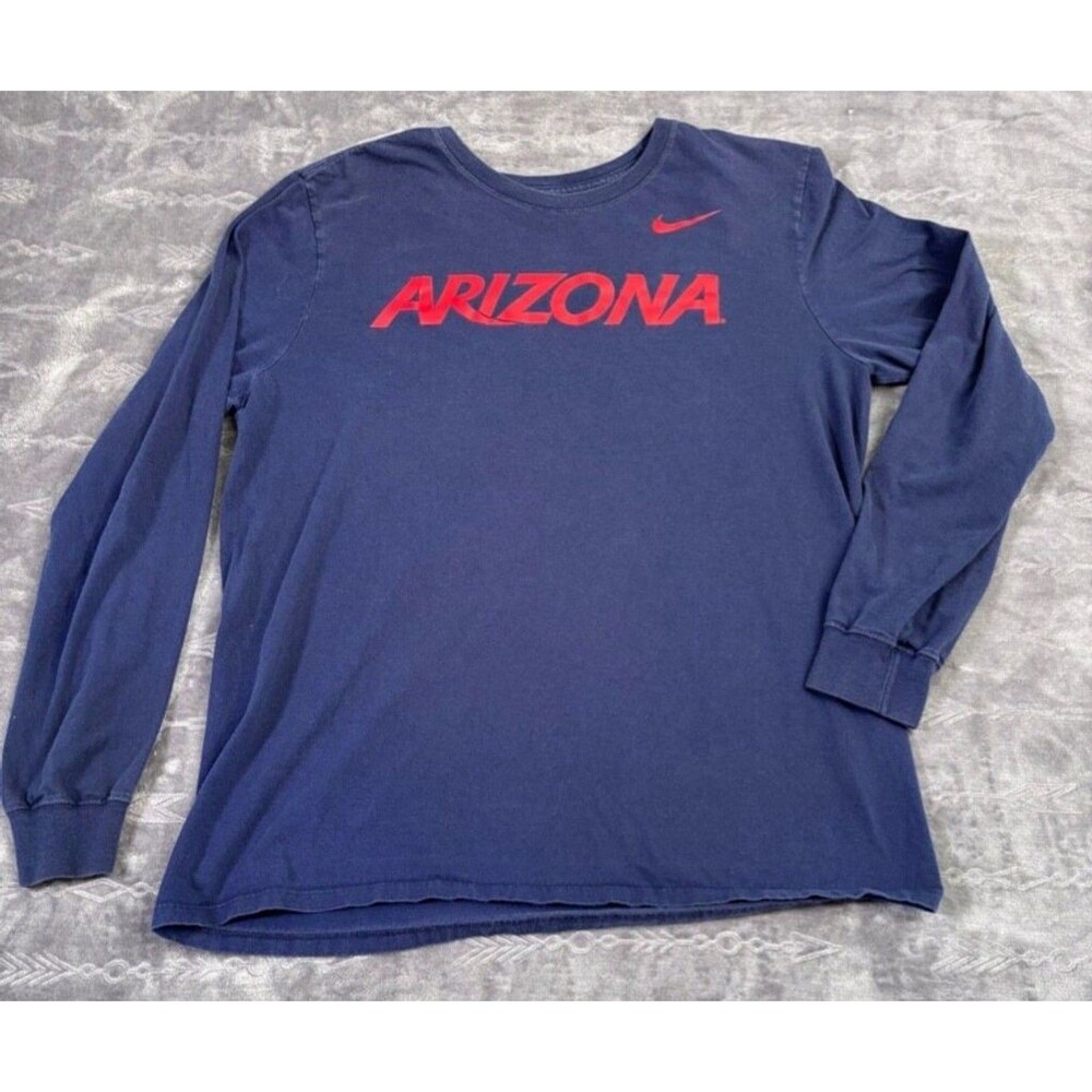 Nike Arizona Blue & Red Long Sleeve T-Shirt Men's  Size L